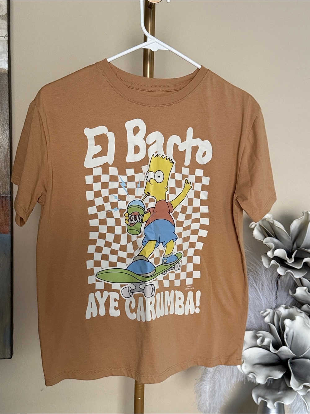 El Barto Kids' Short Sleeve Tee - Brown Skate Graphic